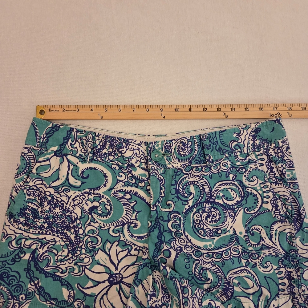 2 PC LILLY PULITZER Callahan Seafoam Montauk | Lavender Brea Linen Shorts 12/L - Picture 6 of 14